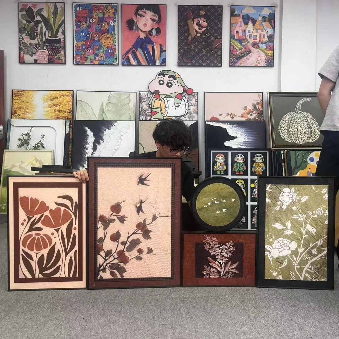 法式复古客厅沙发背景墙装饰画小众卧室餐厅挂画组合500