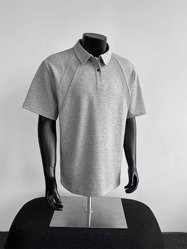 300斤加肥加大码美式重磅潮流polo衫短袖男款夏季宽松百搭翻领T恤