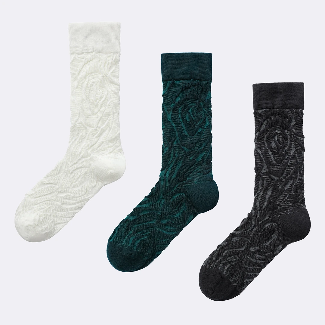 袜say新款中筒袜子女款白色堆堆袜夏季薄款棉袜无骨袜长袜透气袜