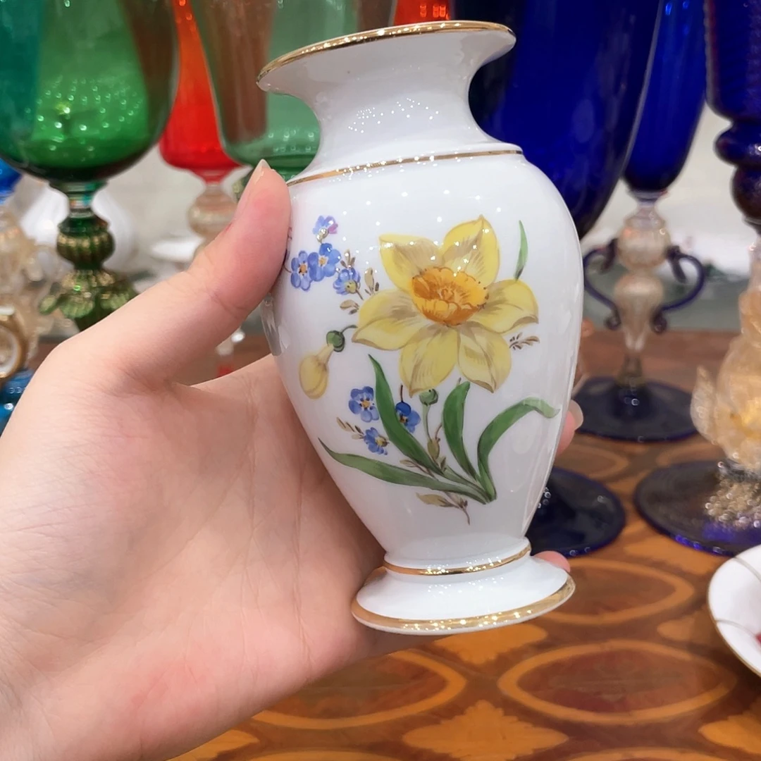 摆件中古四杠花瓶