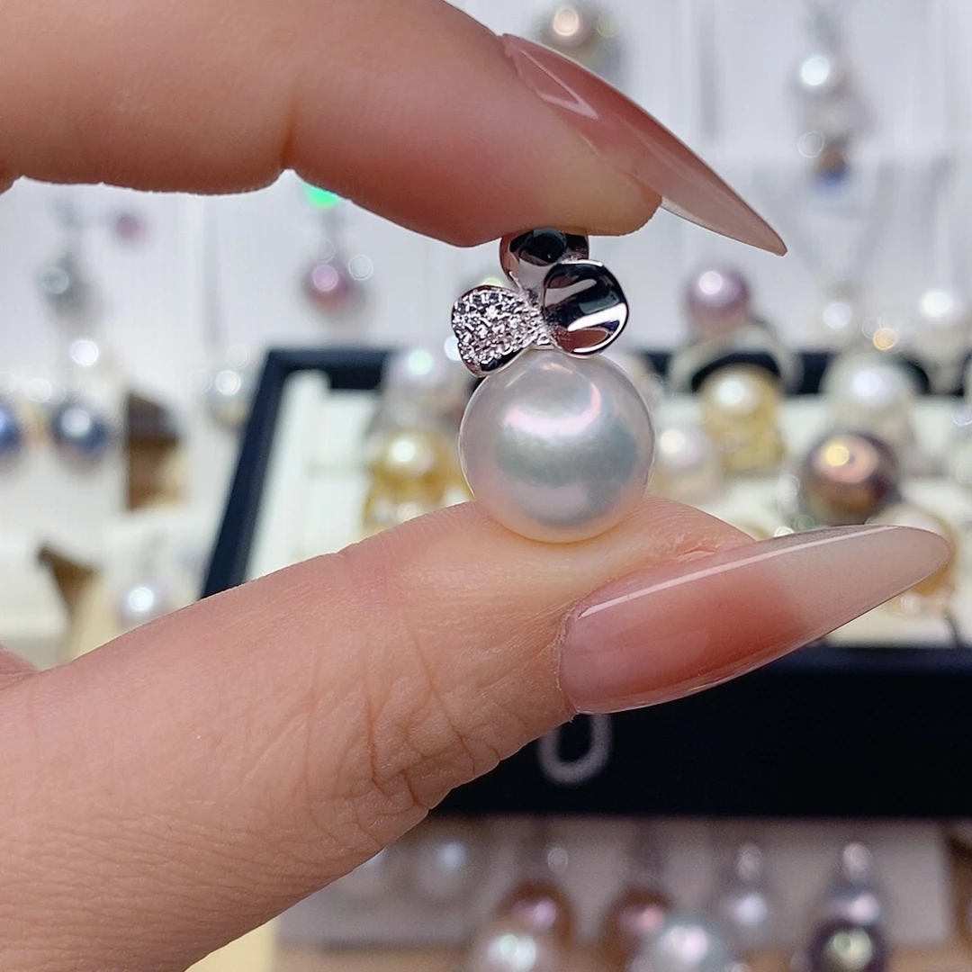 吊坠(赠链)淡水珍珠银S925镶嵌