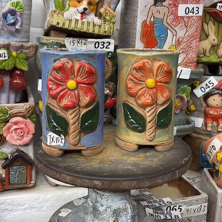 粗陶材质多肉花盆