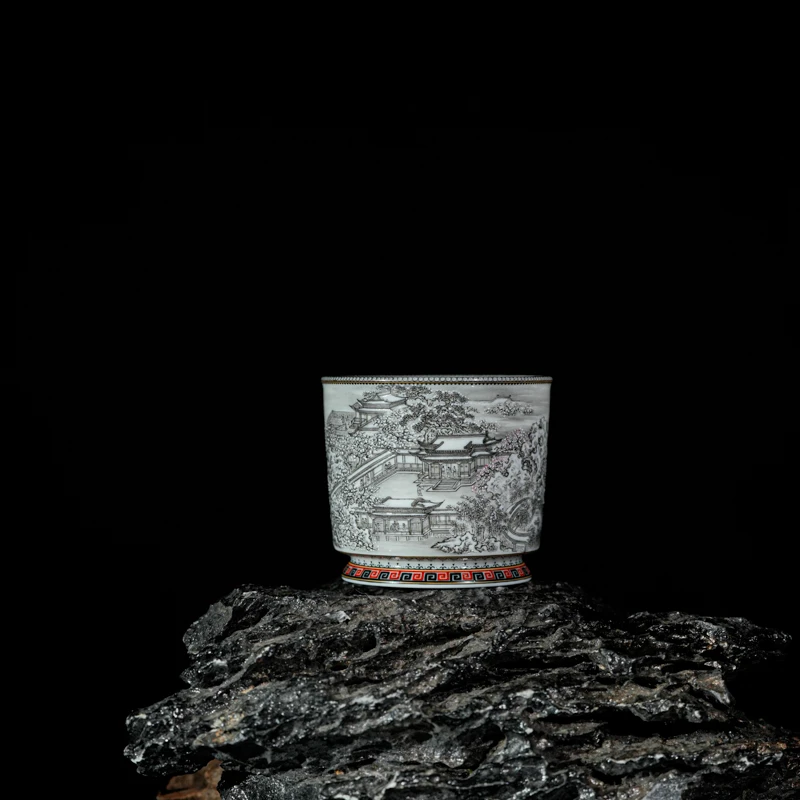 【墨舍名窑】墨尚观山梁园飞雪杯容天杯 msgs86