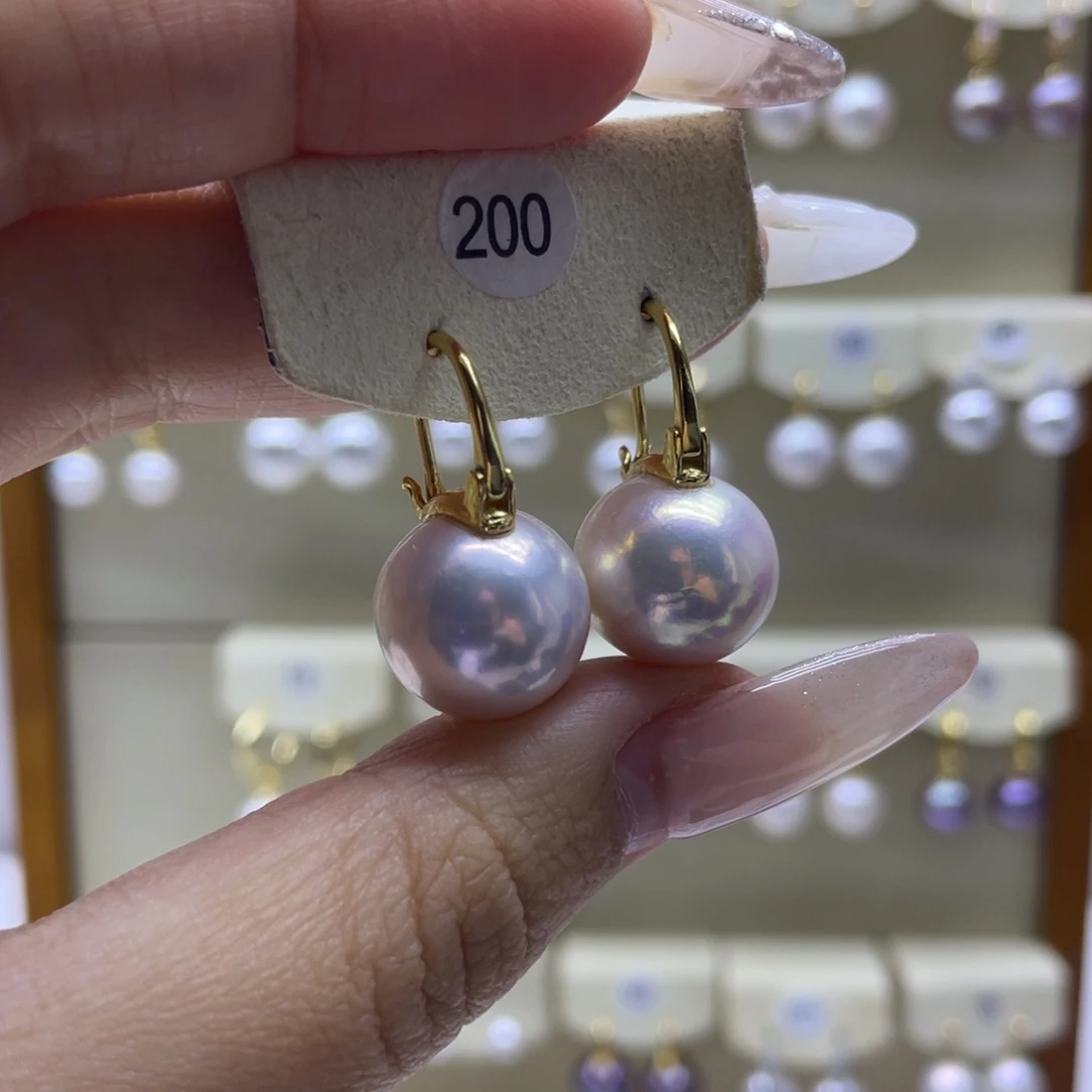 淡水珍珠耳饰银S925镶嵌