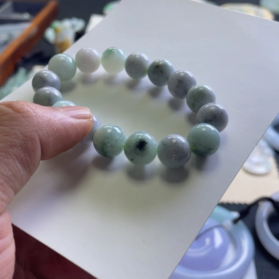 【闪购商品】翡翠手链未镶嵌缅甸翡翠a货手串