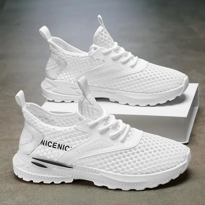 网面鞋男2025新款冬季透气薄款镂空网眼运动网鞋男士耐磨小白潮鞋