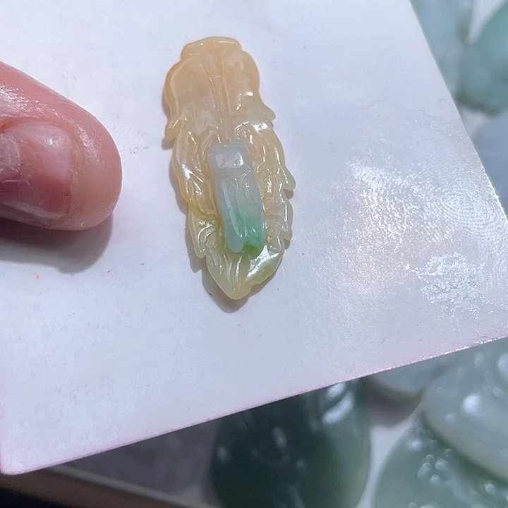 翡翠未镶嵌颈饰不