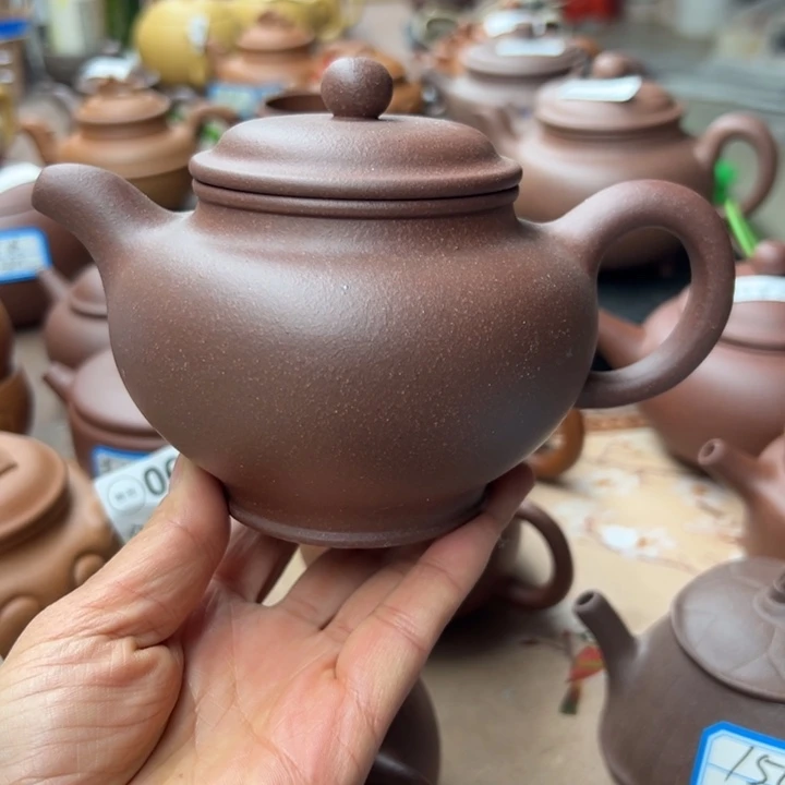 茶壶紫砂紫泥半手380