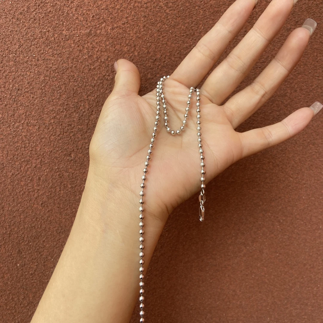 链子足银 296-精工珠珠项链