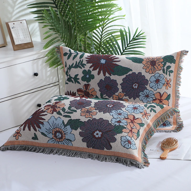 大头鸭【马年纯福利】新年红结婚编织加大号成人儿童枕巾一对52*78