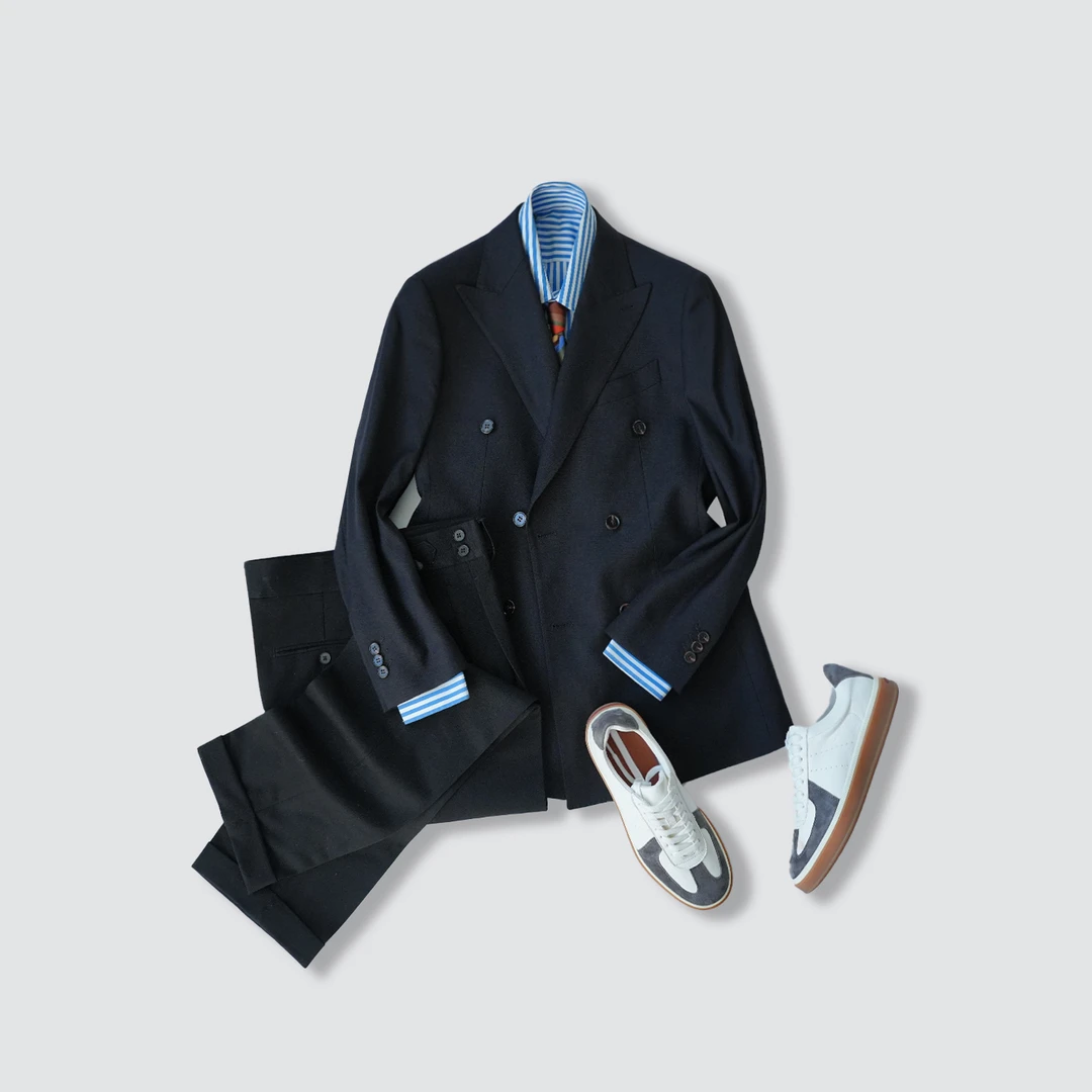 CssuGent那不勒斯皇后定制级戗驳领四季款西服男商务通勤西装外套