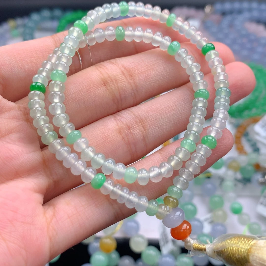 翡翠未镶嵌毛衣链