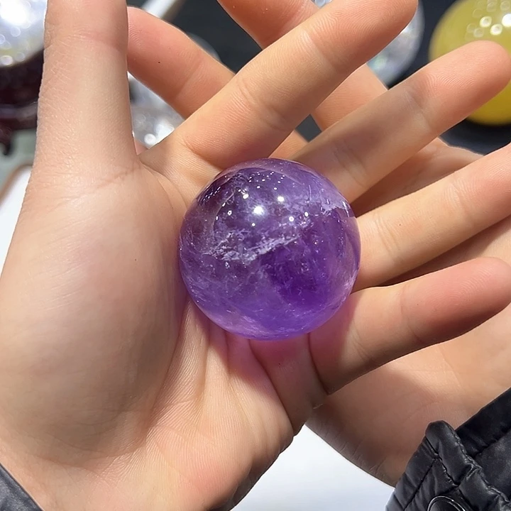 紫晶天然水晶球未镶嵌
