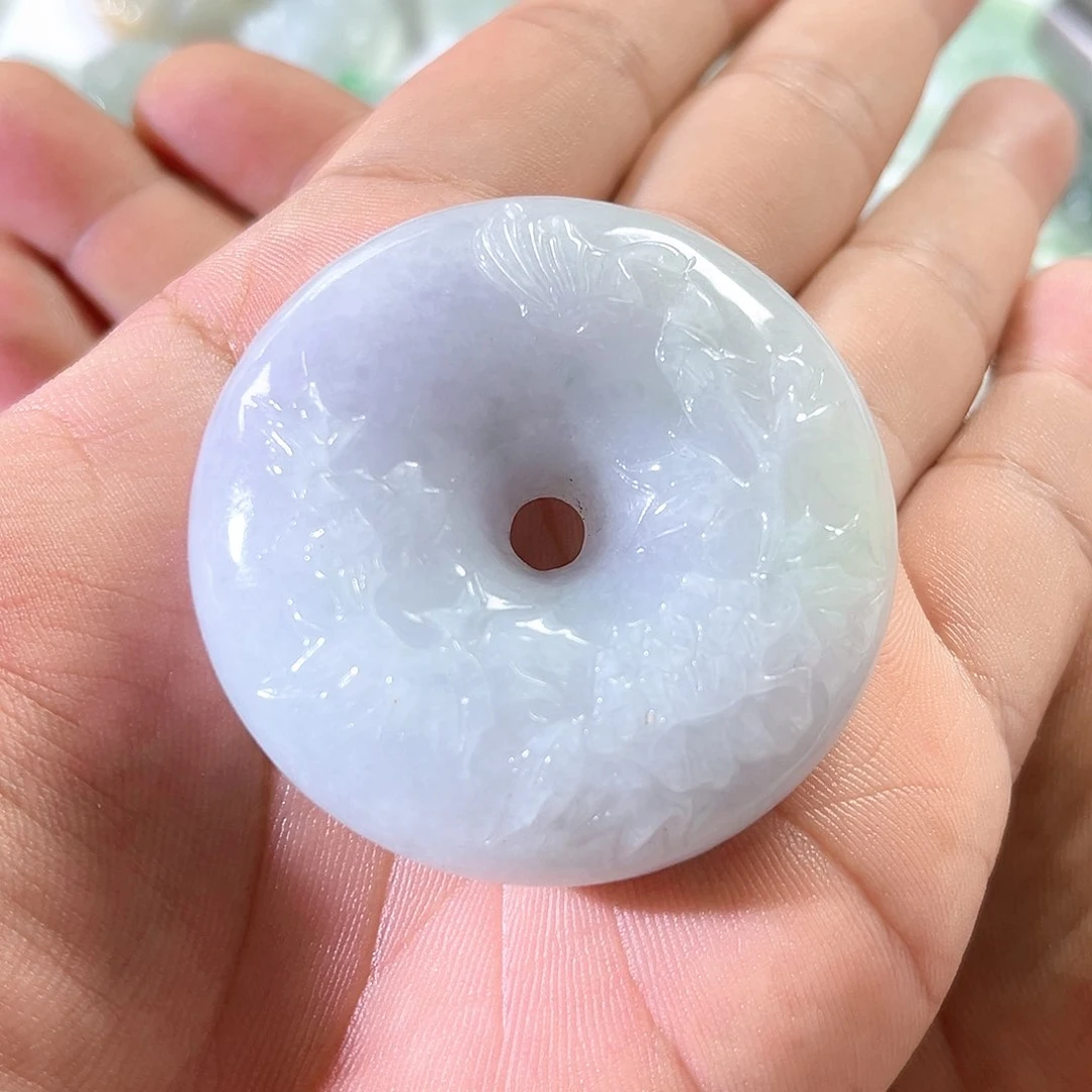 【闪购商品】翡翠未镶嵌颈饰花开富贵