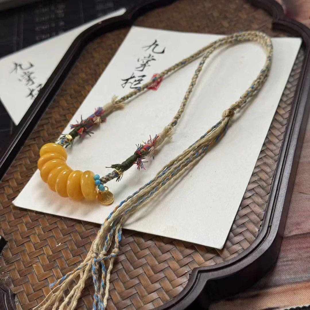 天然蜜蜡项链设计款简约百搭—多样性发其一