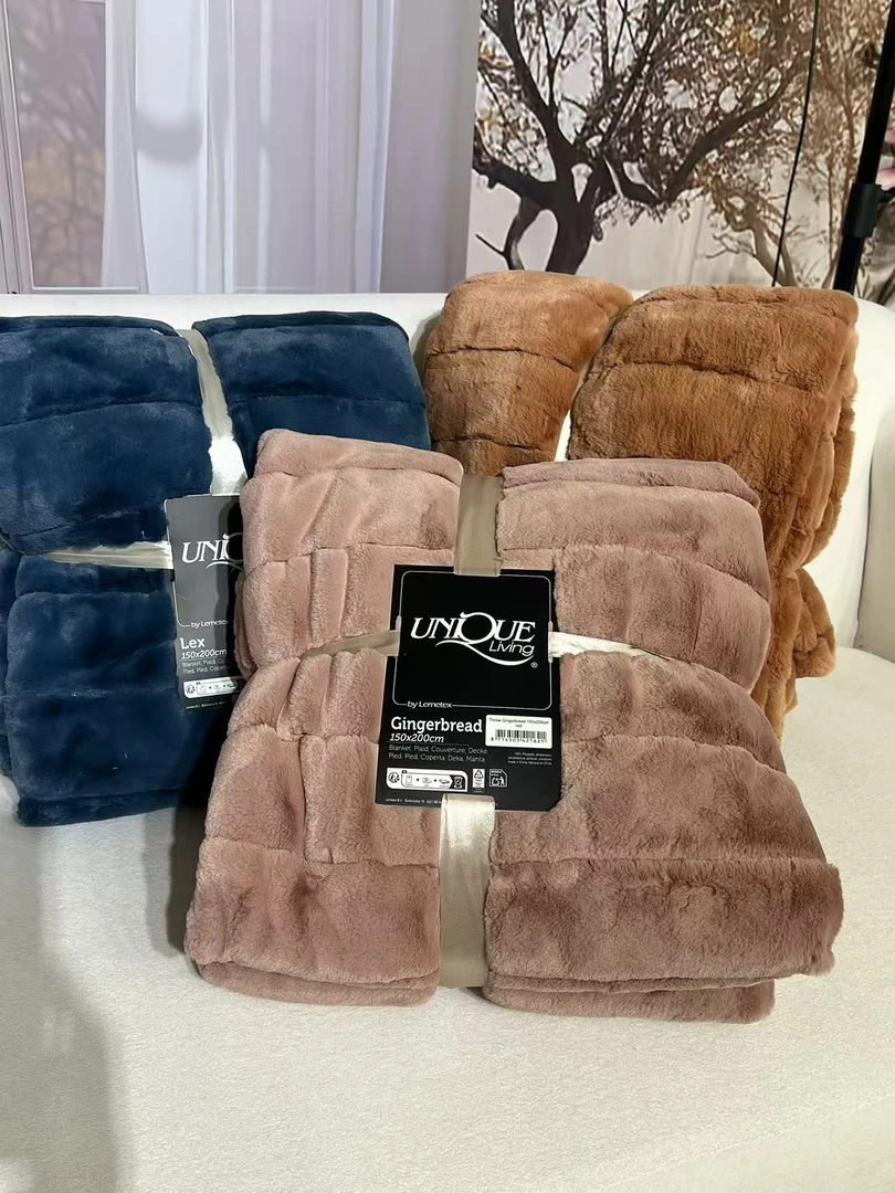 【工厂尾单】高克重仿兔毛毯+150X200CM 尾单 +仿超毛毯 沙发毯