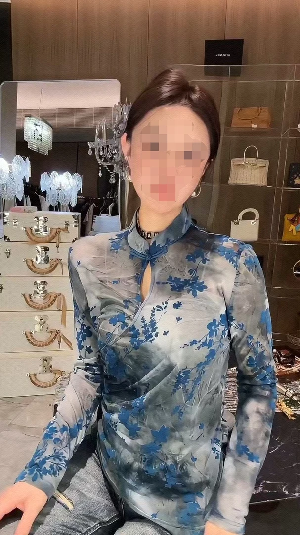 立领女常规长袖常规款不对称T恤夏季女士复古时尚