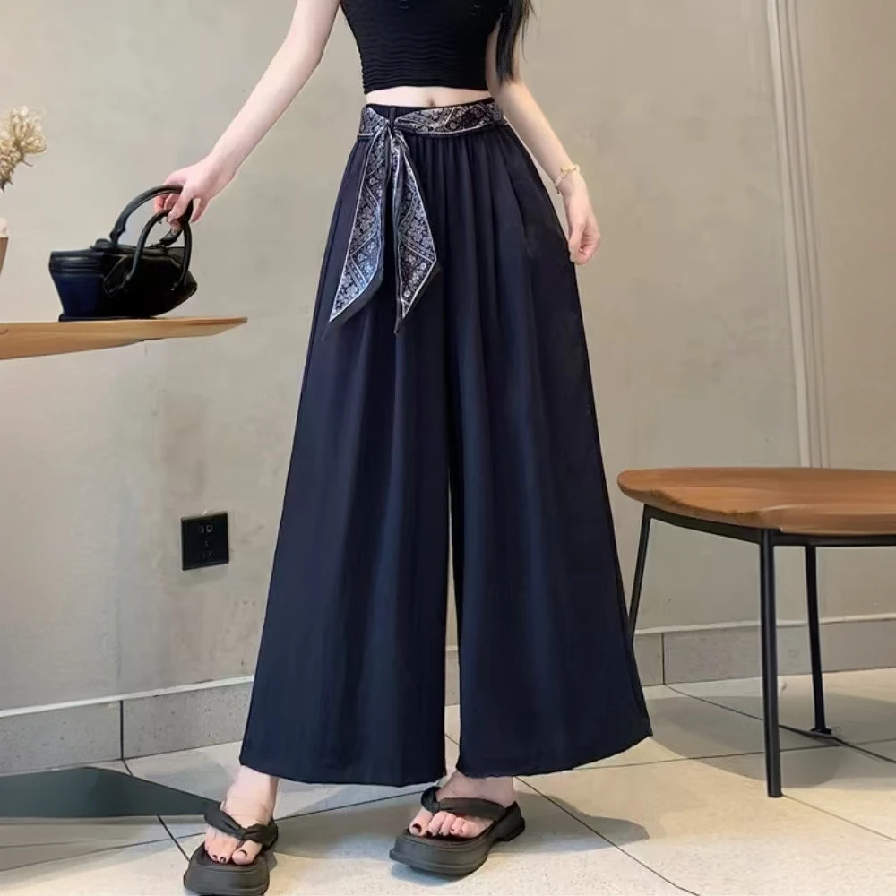 【靓衣园】时尚松紧腰显瘦九分裤裙（S-018）