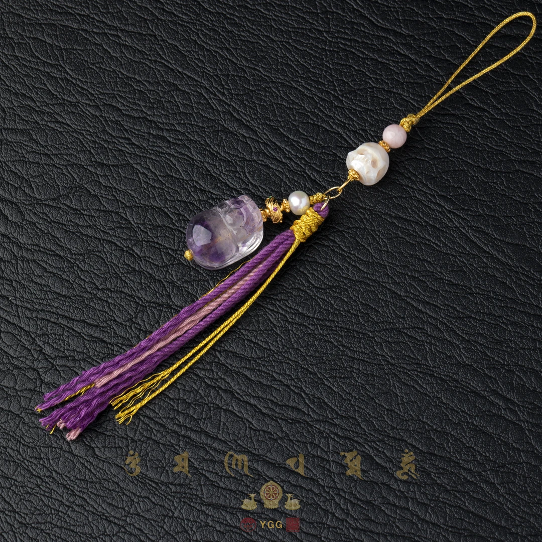 Y员格格QCATT14/紫超水晶貔貅挂件/珍珠STL（多样性发）