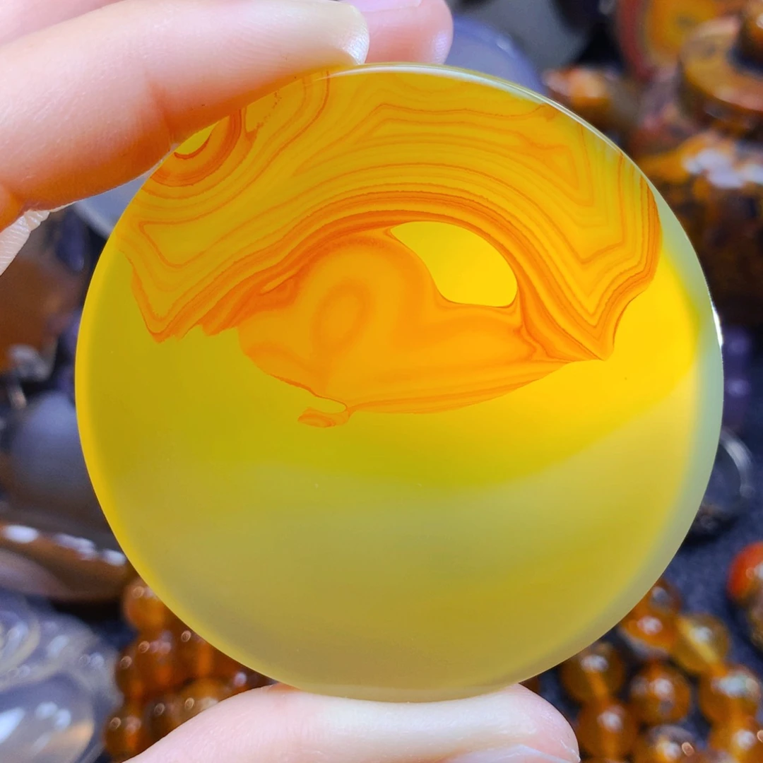 玛瑙/玉髓吊坠1未镶嵌海**彩