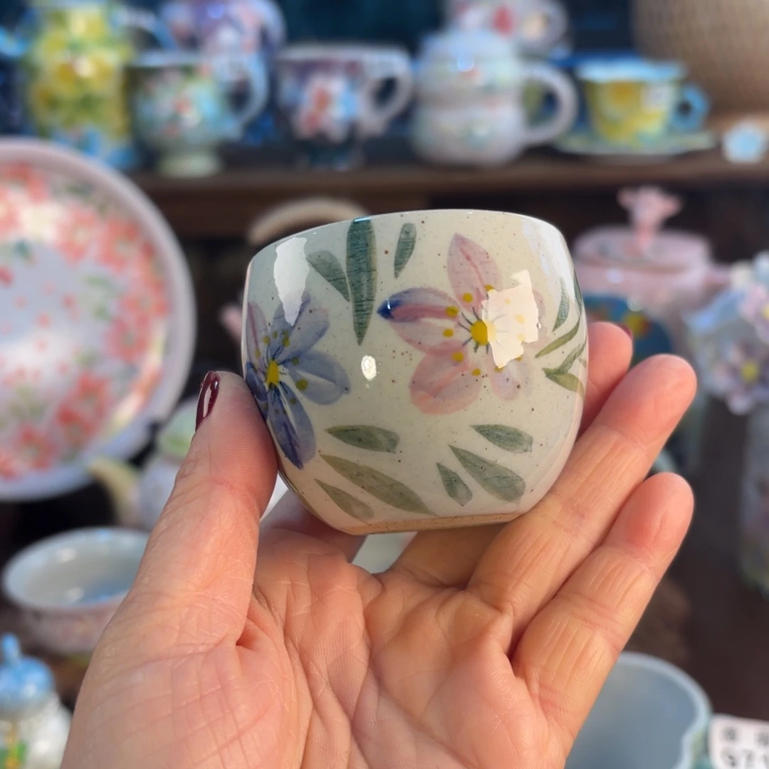 景德镇手绘高温釉下彩陶瓷茶具