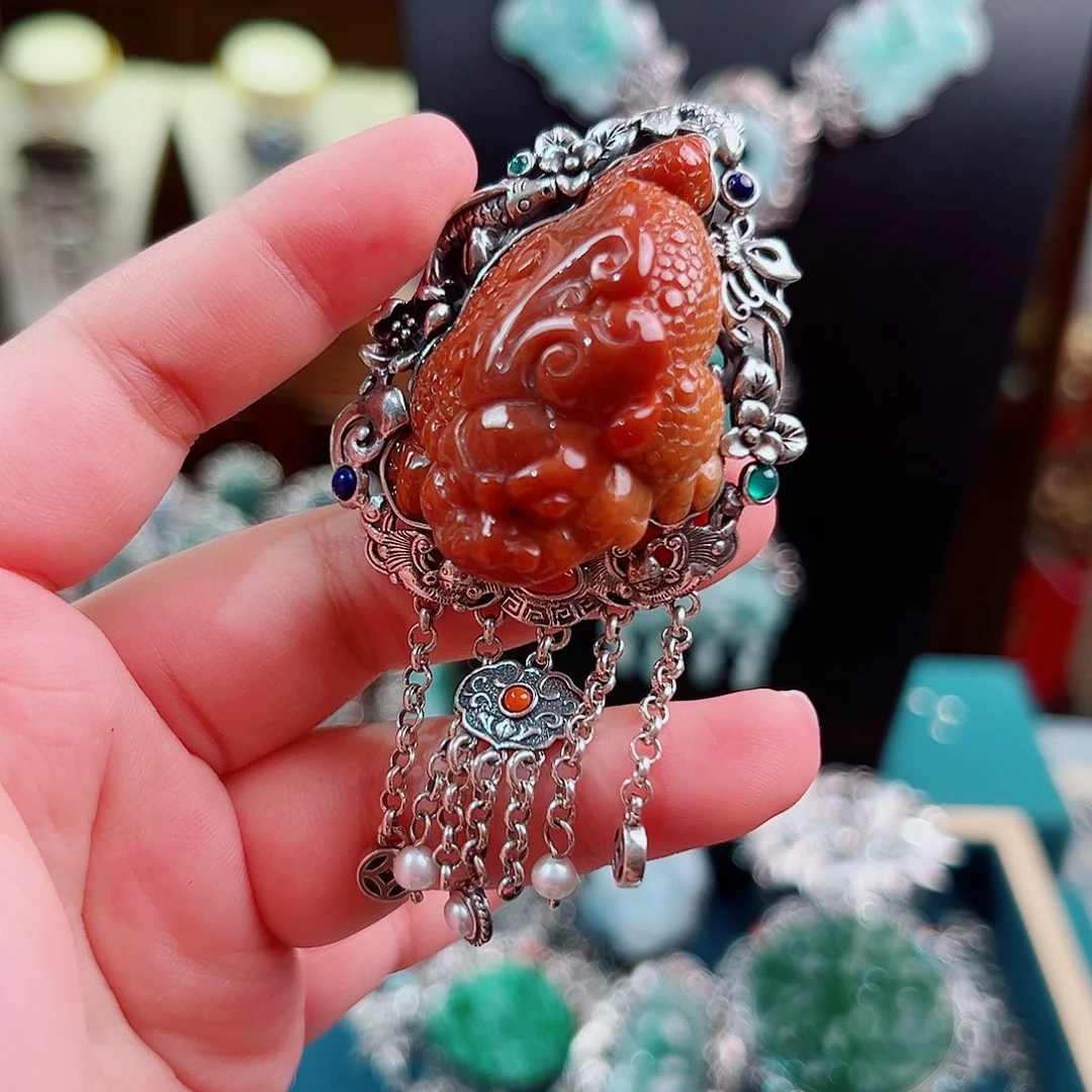 暗***醺未镶嵌戒指翡翠国风