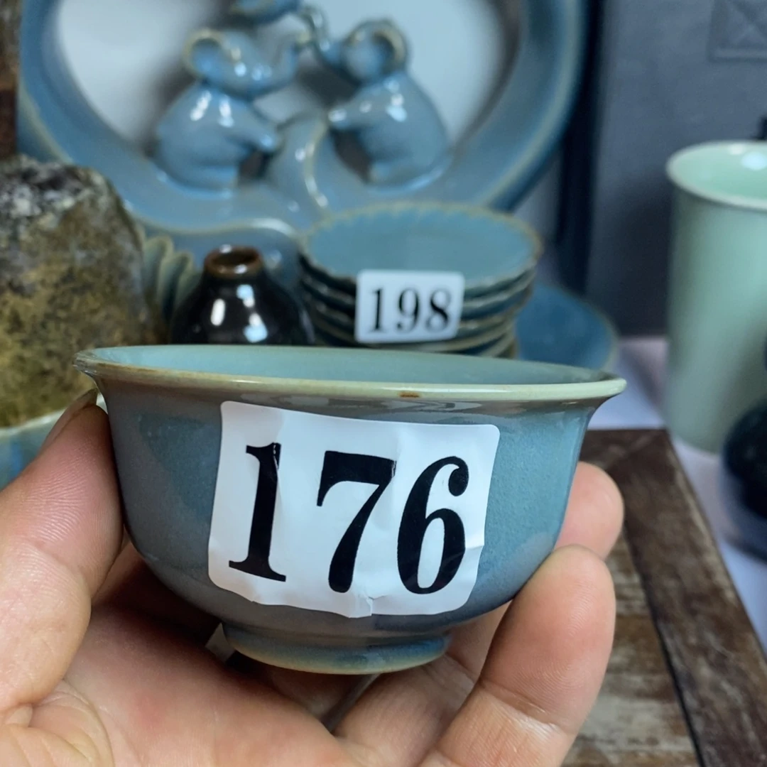 J***涛杯子原矿釉原产地汝瓷微瑕