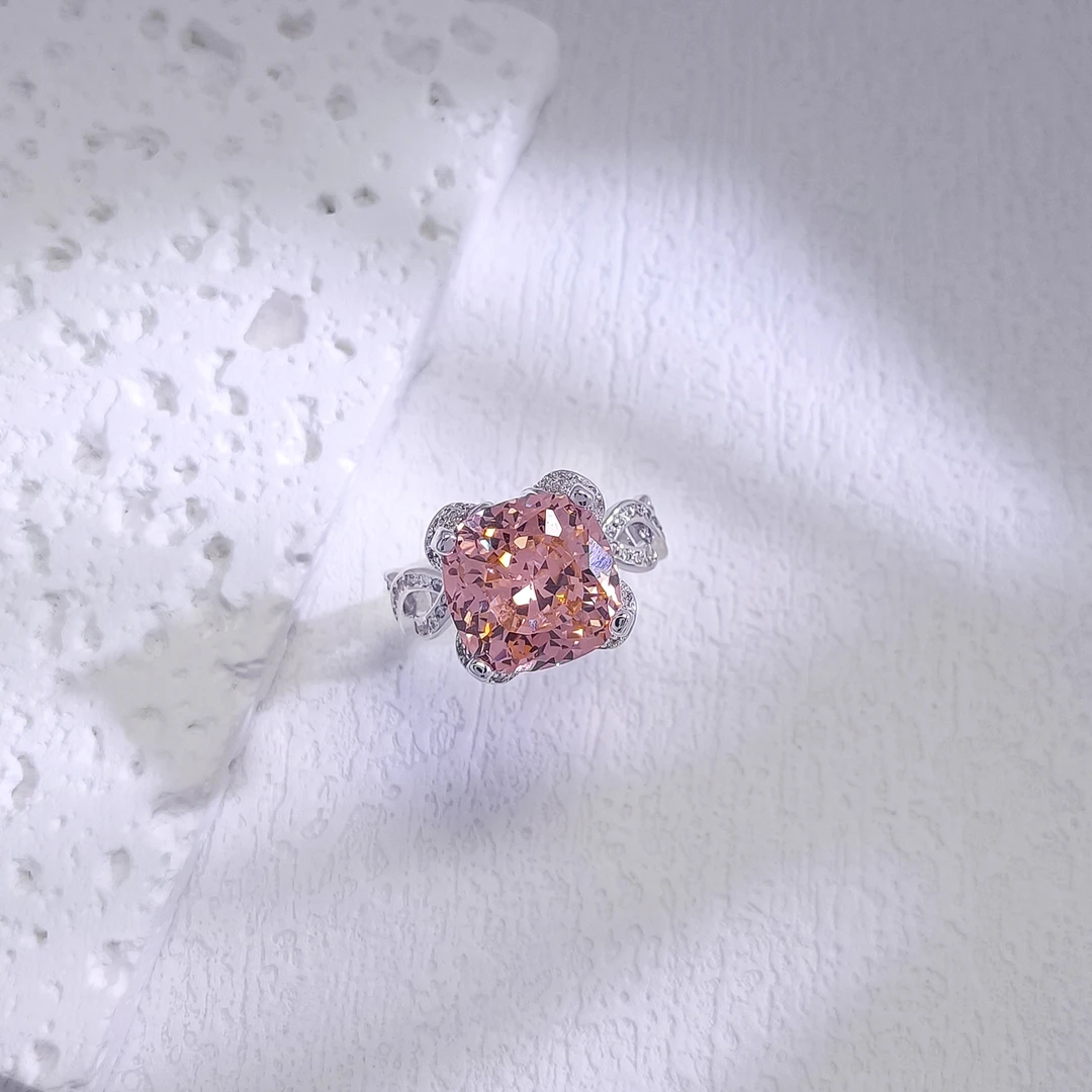 铜合金合成锆石戒指 WFXLM-000355 【微曦】 戒指轻奢精致欧美