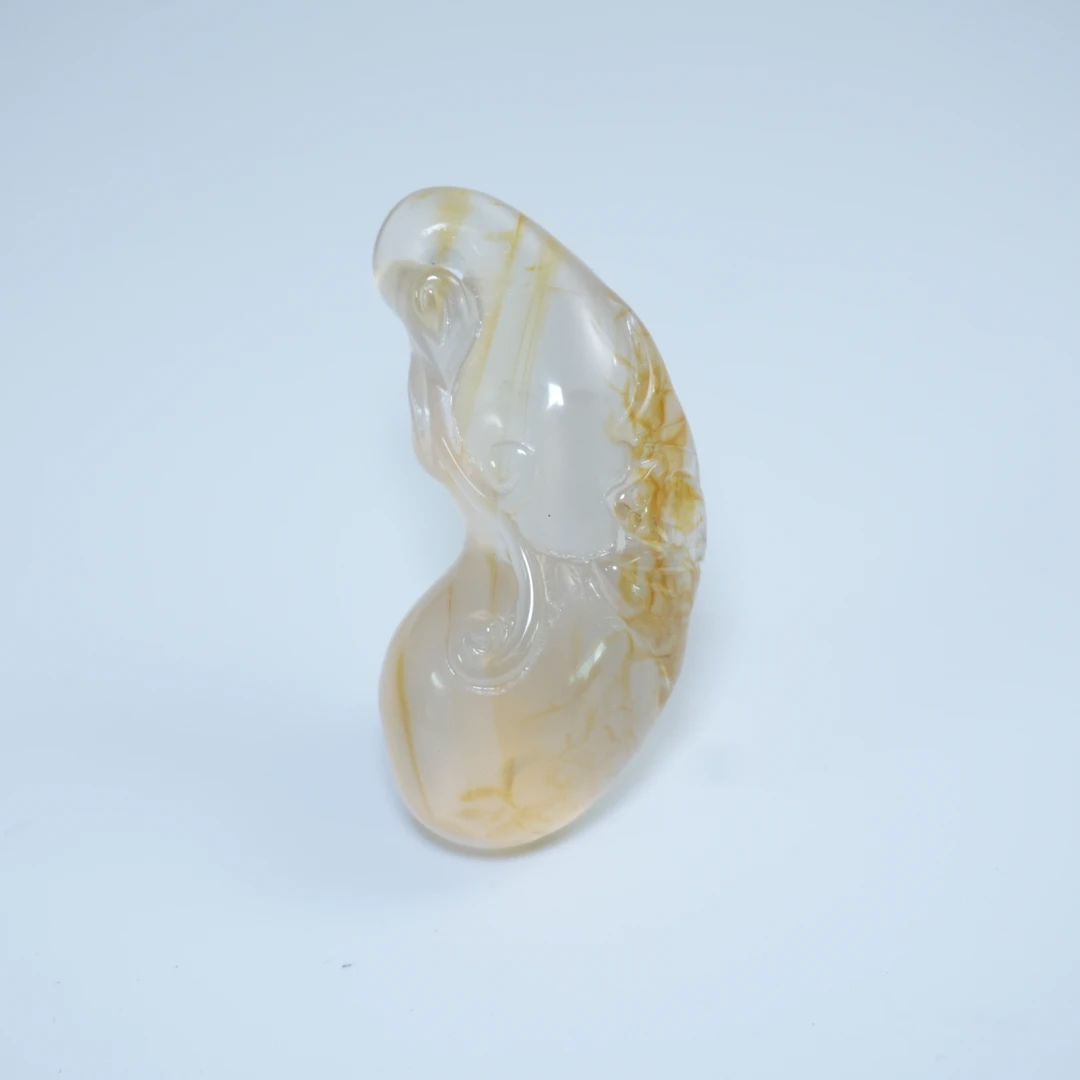 清代巧雕福寿纹玛瑙佩432982*古玉*传承