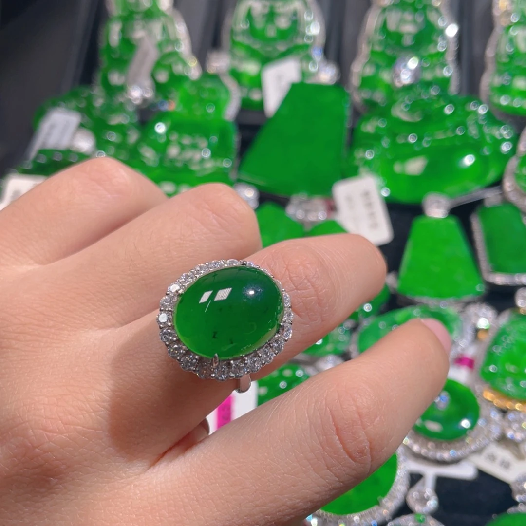 翡翠颈饰未镶嵌保a保真天然翡翠