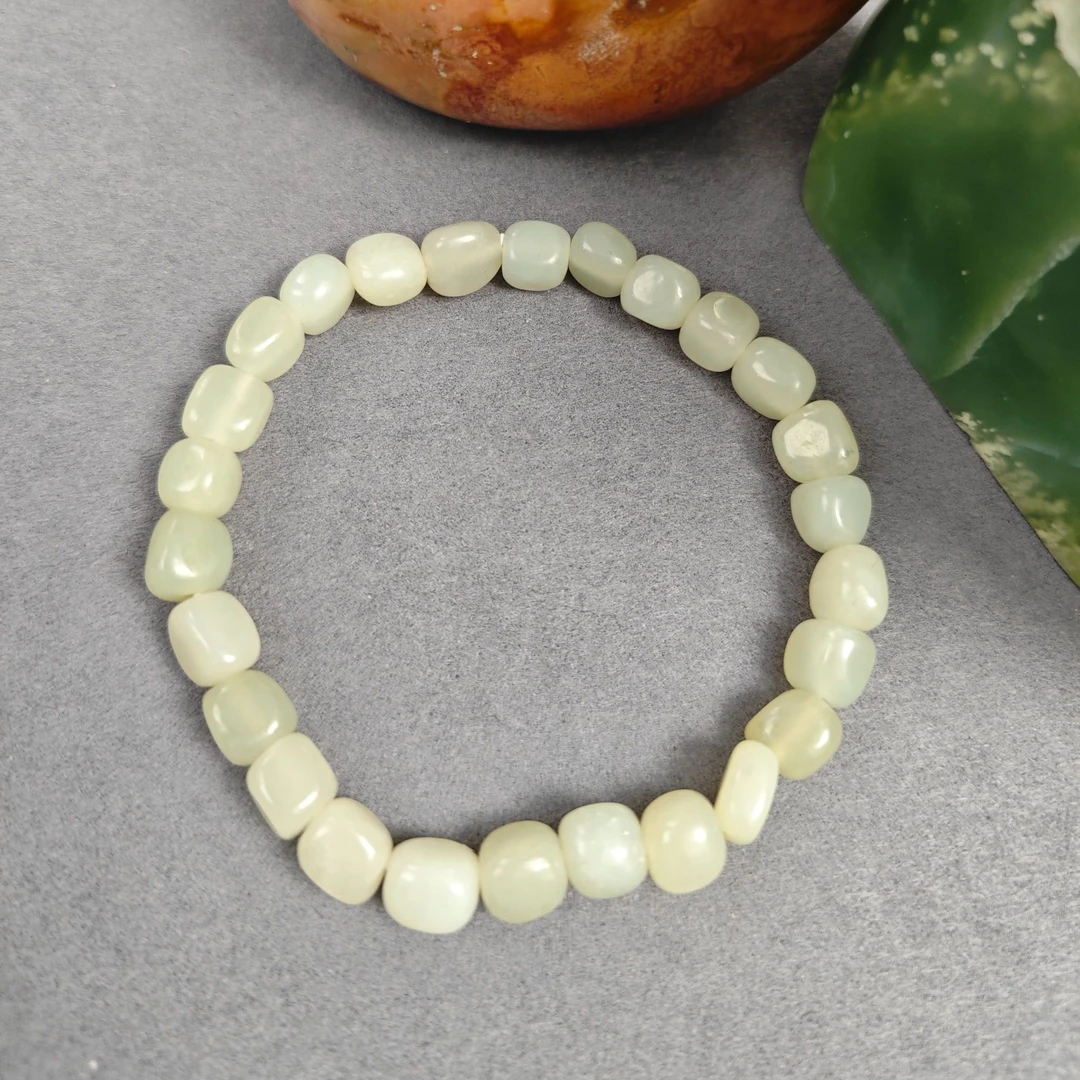 青白色和田玉手串/HG-HTYSC-20（多样性发货）