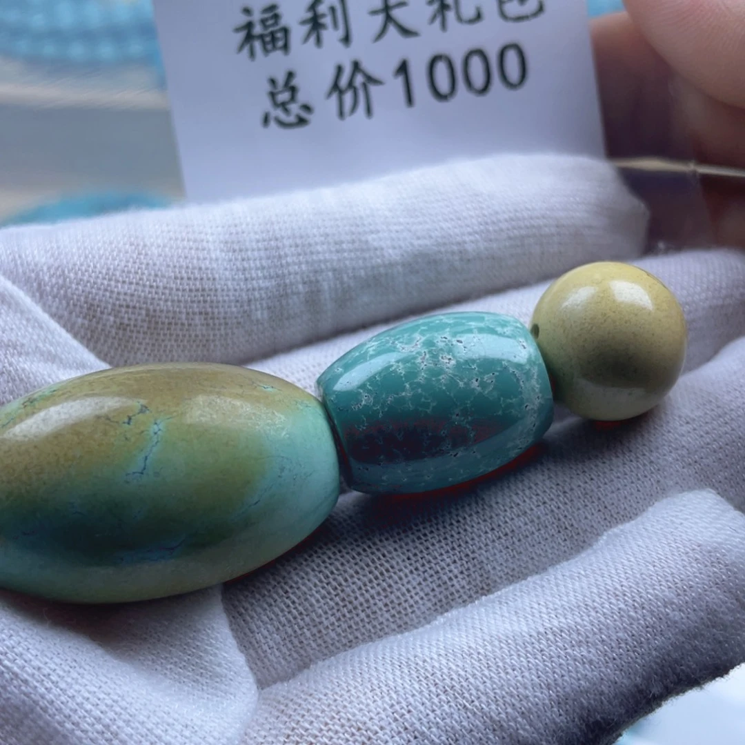 绿松石银S925镶嵌天然原矿绿松石雕刻件