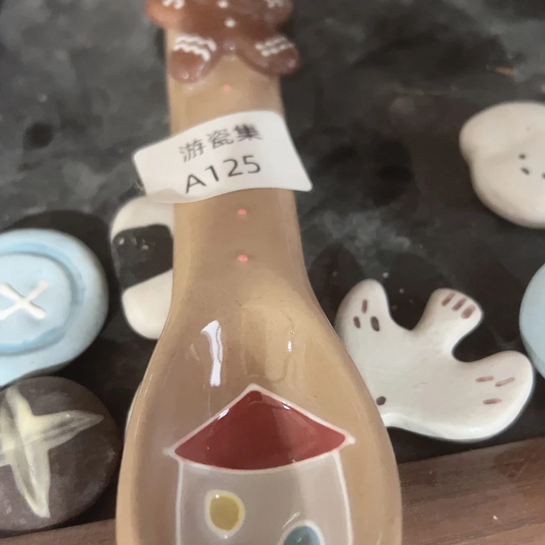 陶摆件微瑕勺子125