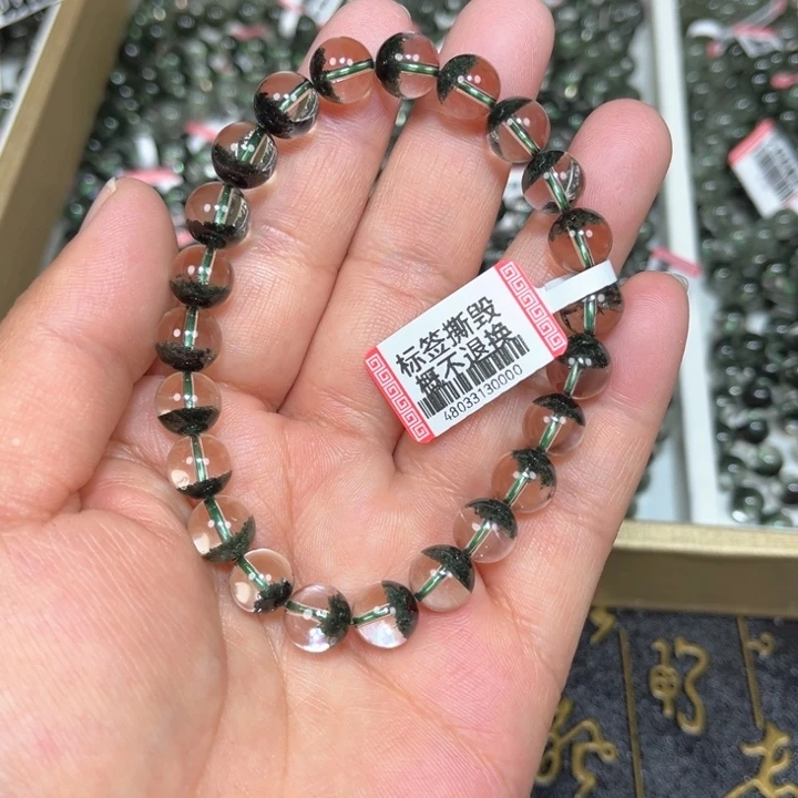 水晶绿幽灵手串未镶嵌