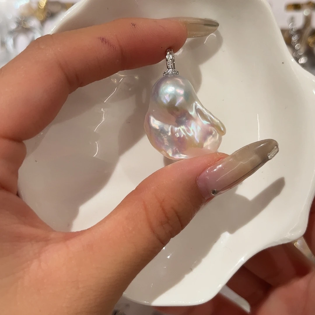 合金淡水珍珠耳饰