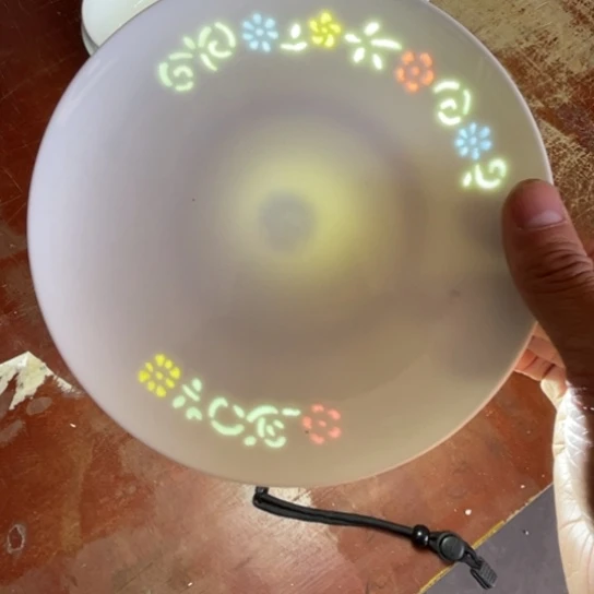 瓷片陶瓷6英寸五彩玲珑