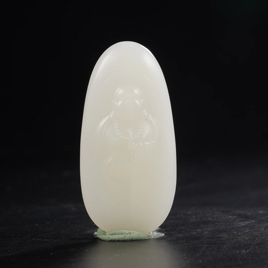lot8精品和田白玉弥勒佛吊坠/保利拍卖