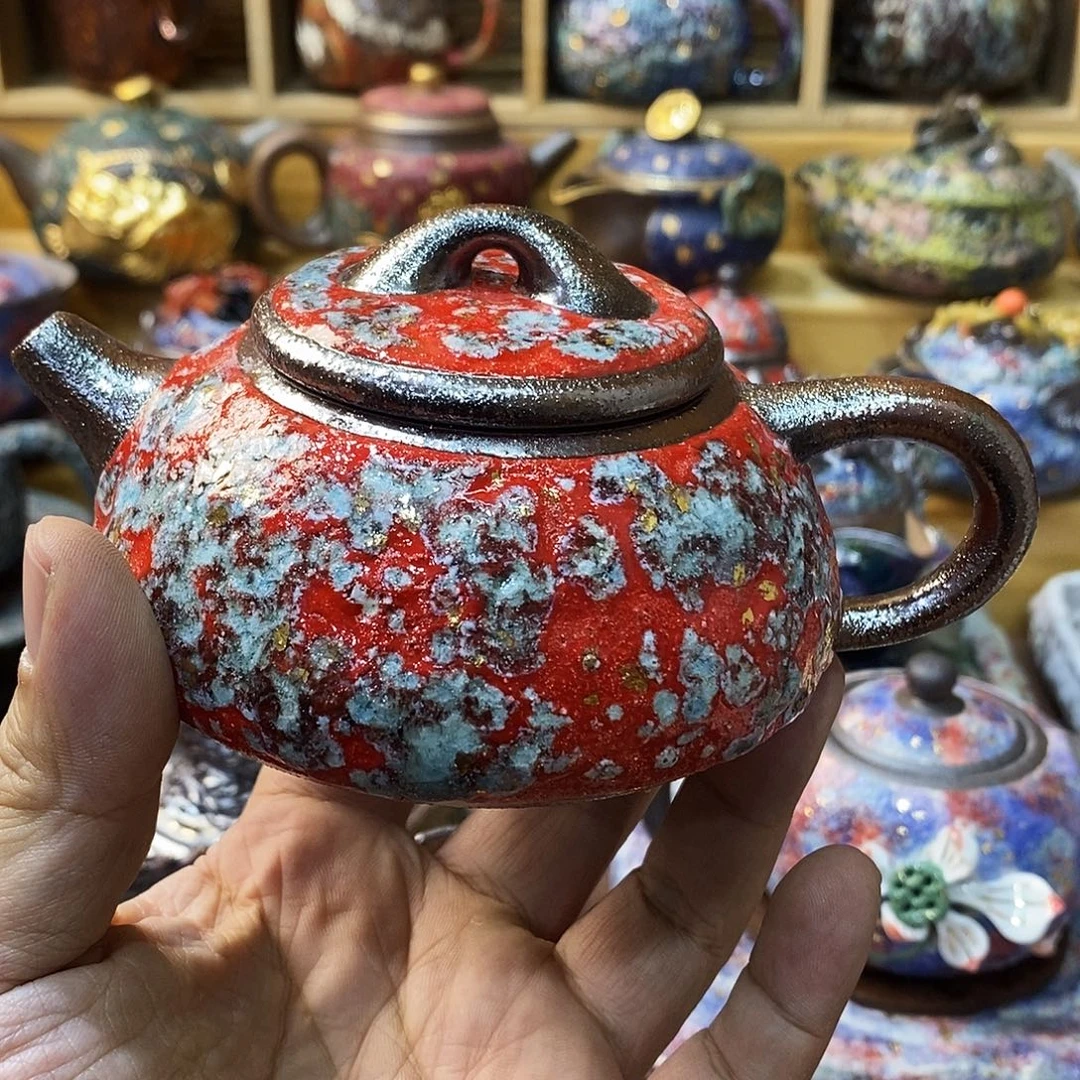 粗陶志野柴烧茶器