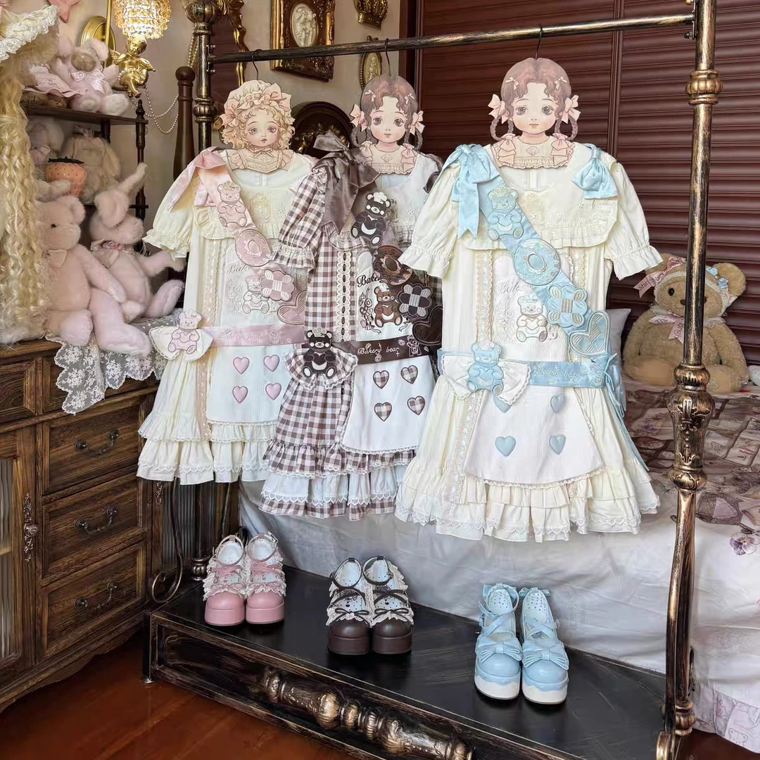 【格林城堡古董熊熊】定金 12月出货 Lolita低腰op