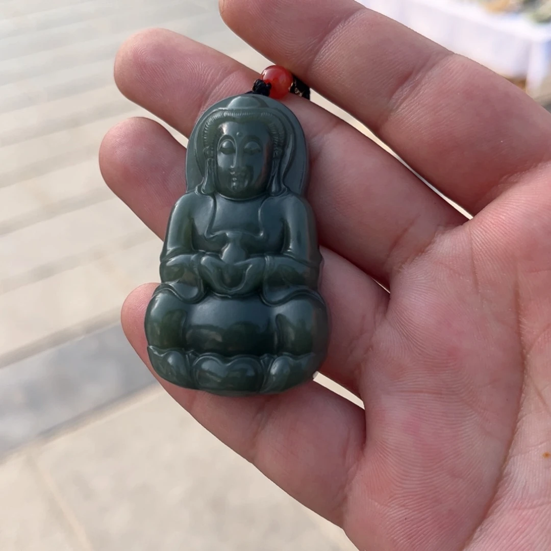 和田玉颈饰未镶嵌和田玉观音