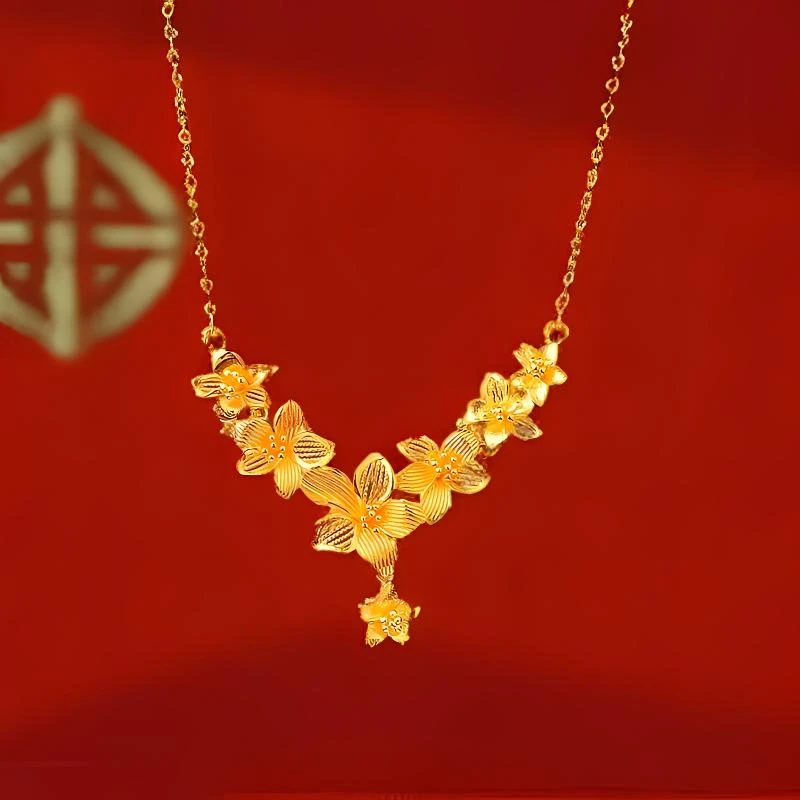 坠链均足银 三生花套链