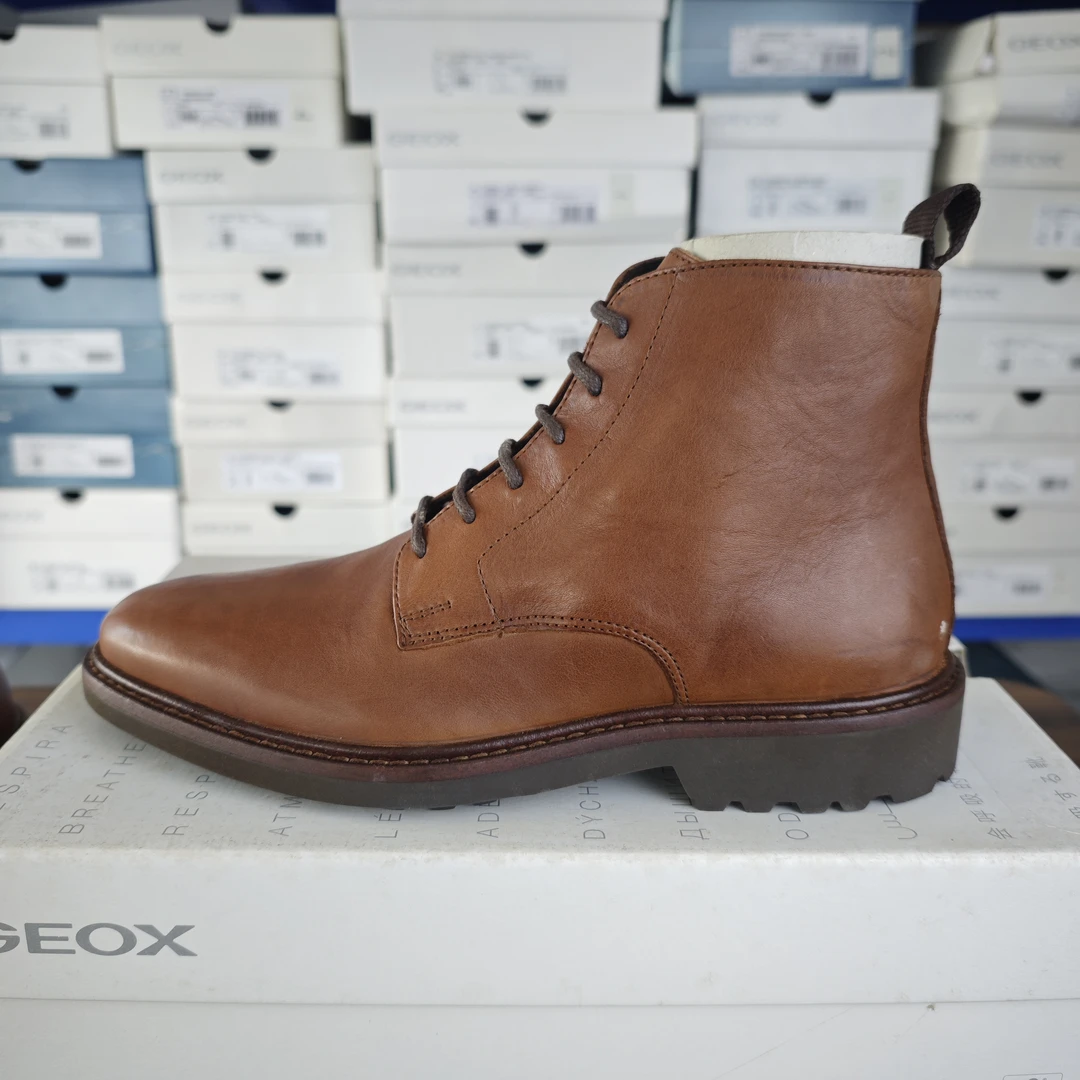 GEOX 男士牛皮革系带短靴 U16DRC C0013