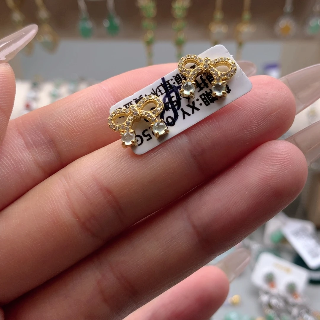 翡翠戒圈银S925镶嵌戒指