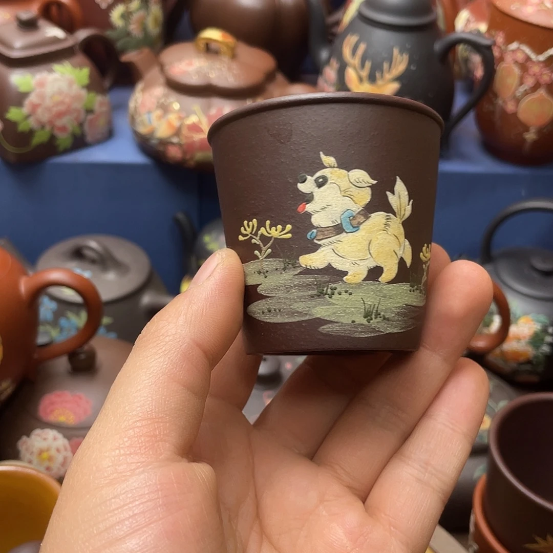 红泥茶杯紫砂主人杯100cc