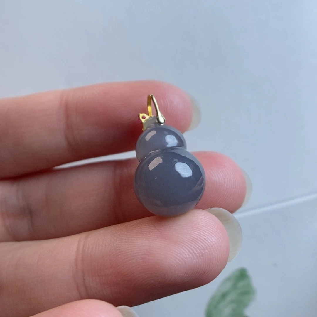 和田玉颈饰18K金镶嵌