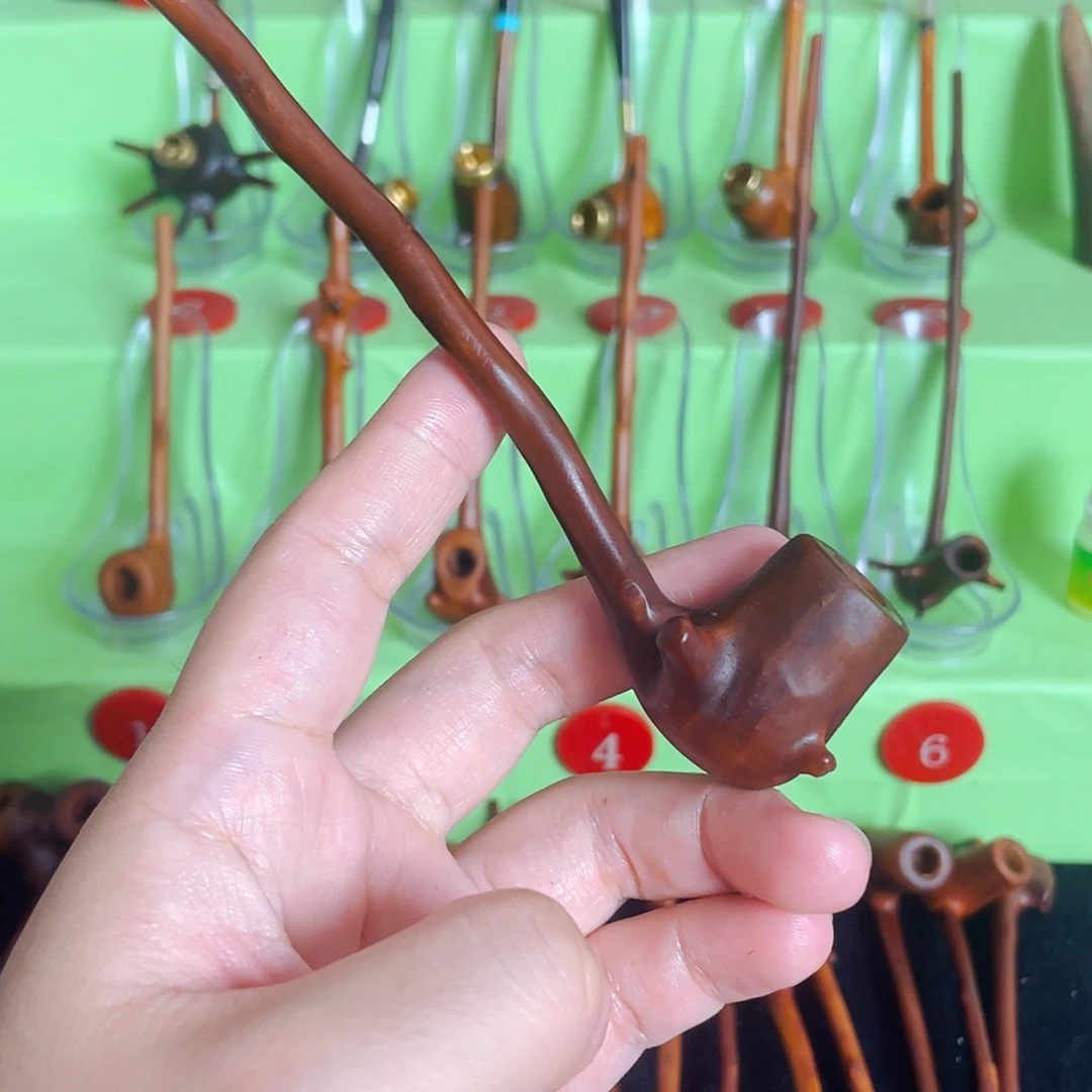 依***甜香榧木檬子木文玩烟斗