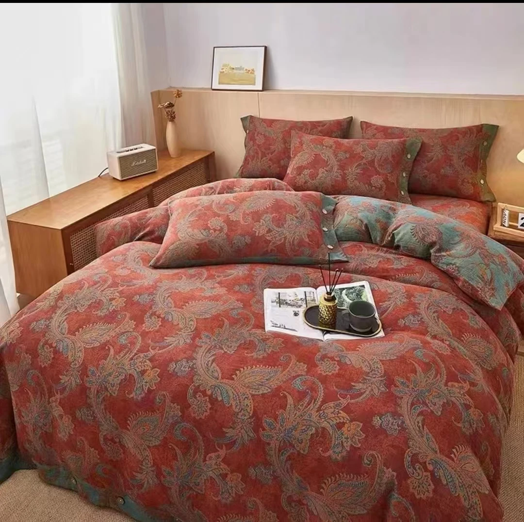 【腰果花】双层有氧纱 冬被双人被200*230  轻奢双层纱