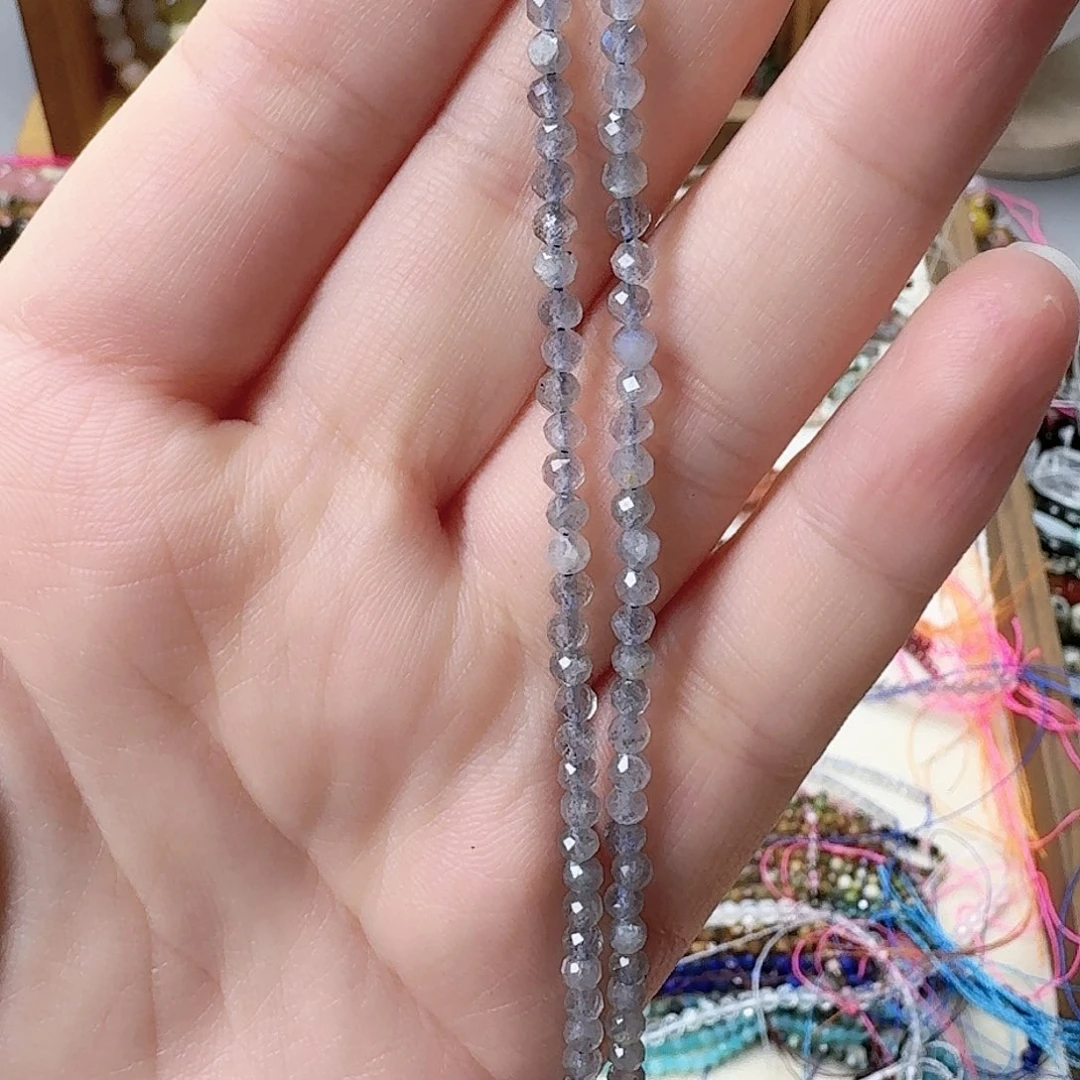 未镶嵌玛瑙/玉髓珠宝半成品卡3灰月光一条