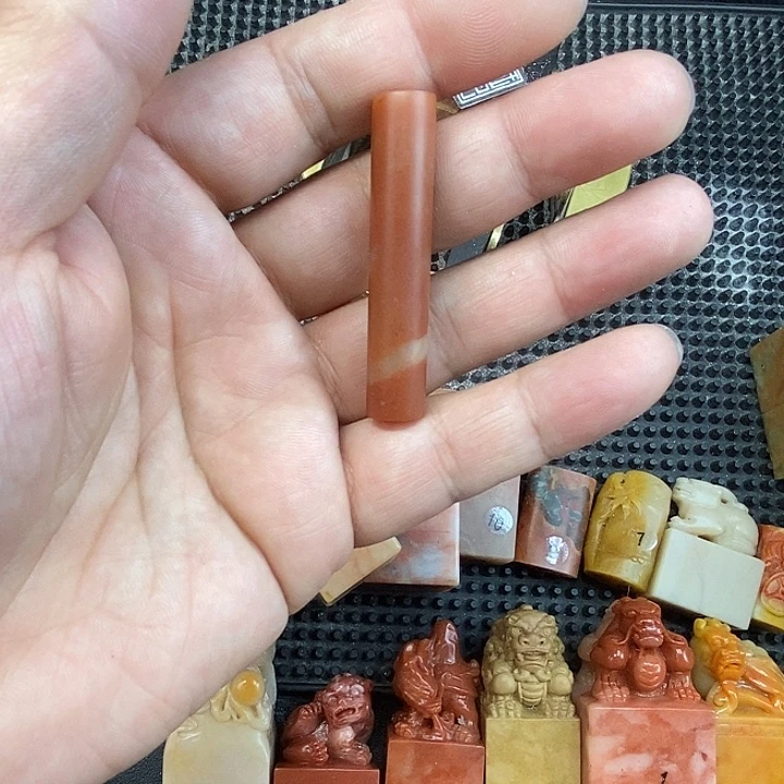 郅***寿山石现场直播篆刻