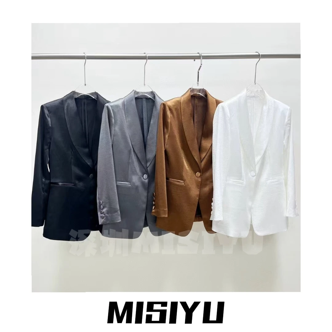 【MISIYU】醋酸青稞领单件外套 2025新品 春夏气质轻奢时尚13K9860